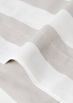 Striped printed cotton pillowcase 45x110cm — Sand 2