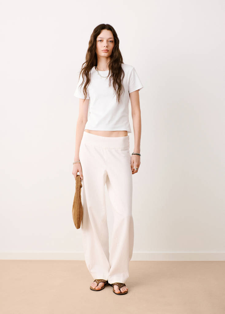 Open detail T-shirt — Off White