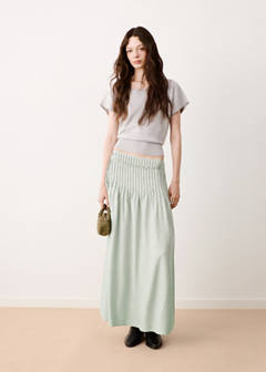 Pleated flared skirt — Mint Green 2