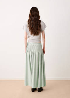 Pleated flared skirt — Mint Green 7