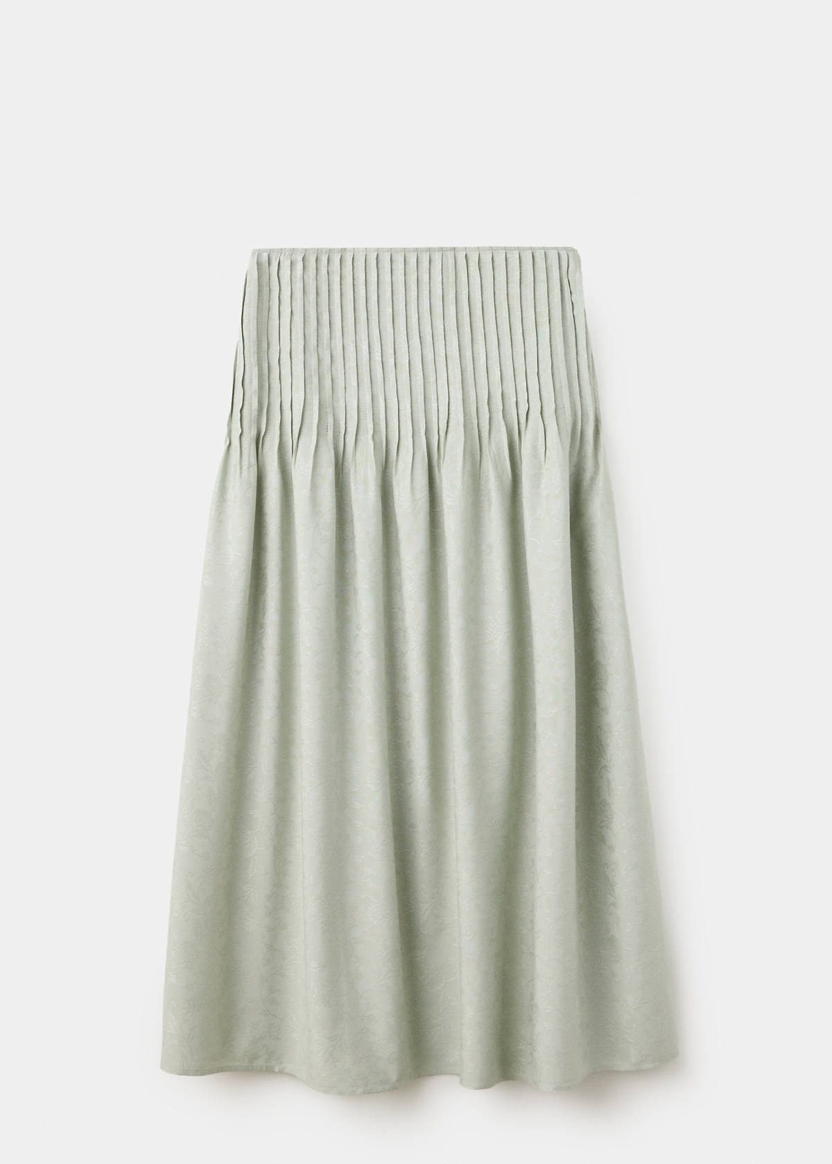 Pleated flared skirt — Mint Green