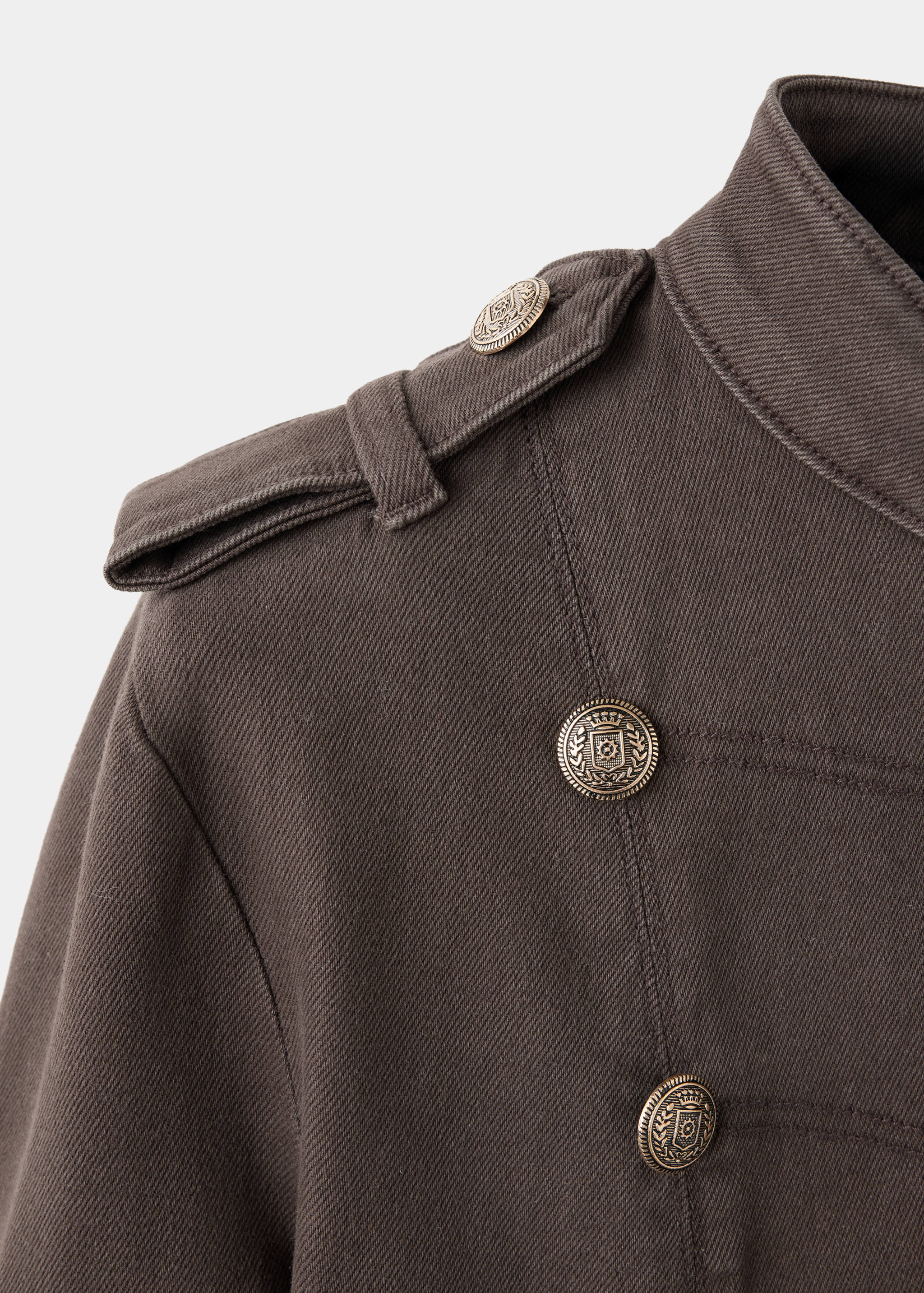 Denim jacket with band collar - Details of the article 8