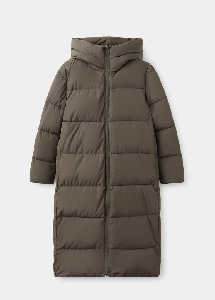 Long padded anorak with hood - thumbnail 4