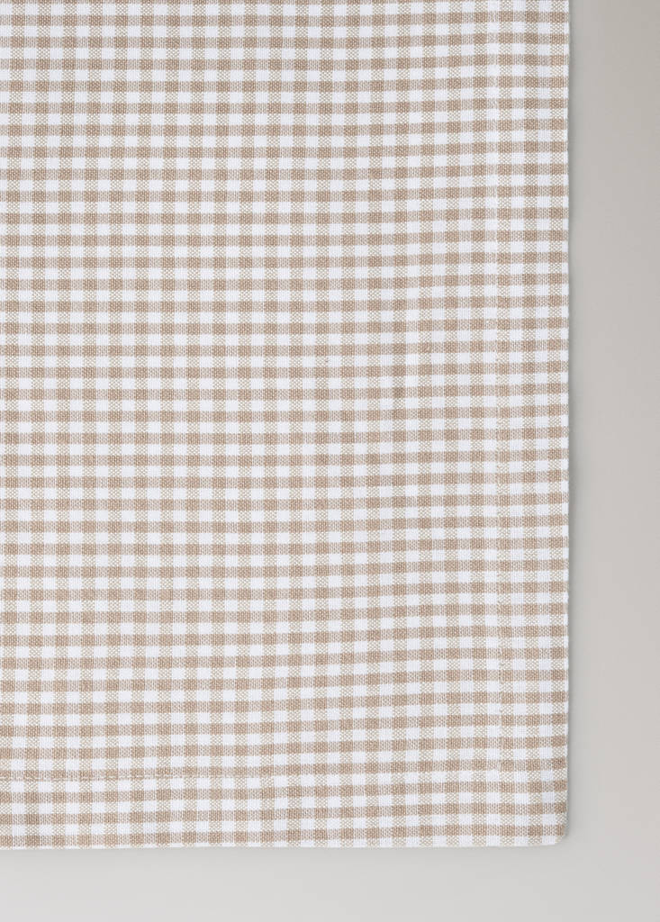 Tablecloth 100% cotton for 2 to 4 guests — Light/Pastel Brown