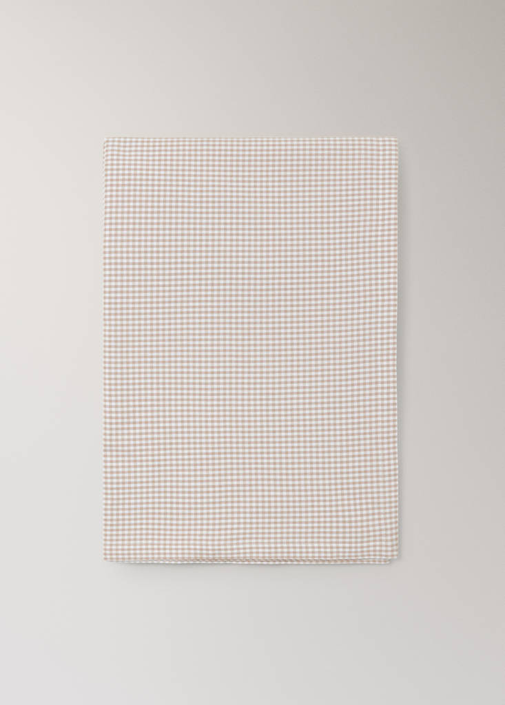 Tablecloth 100% cotton for 2 to 4 guests — Light/Pastel Brown