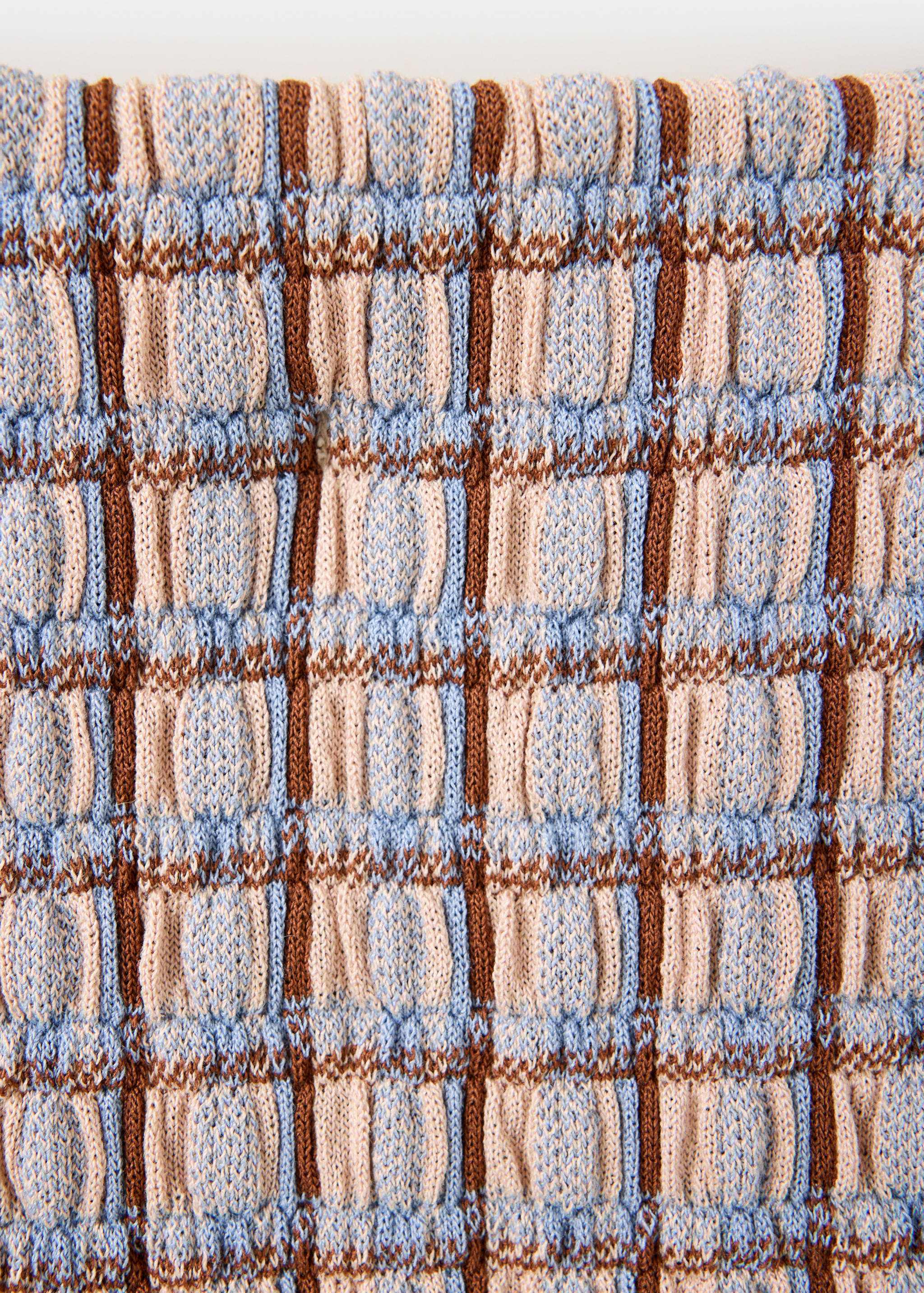 Fine knit checked skirt - Details of the article 8