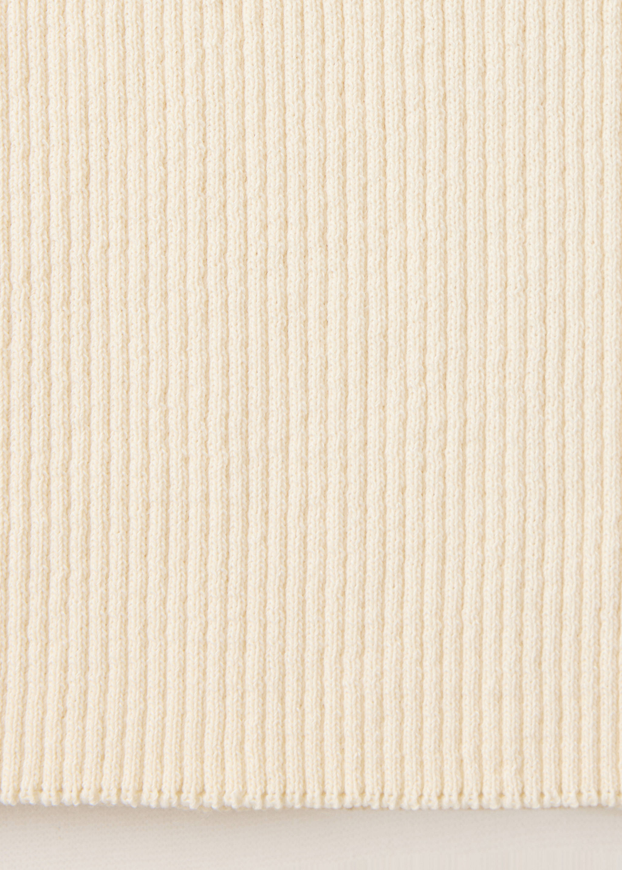 Ribbed knit top with lace details - Details of the article 0