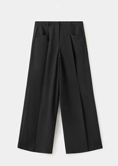 Wide leg pleated trousers — Black 6
