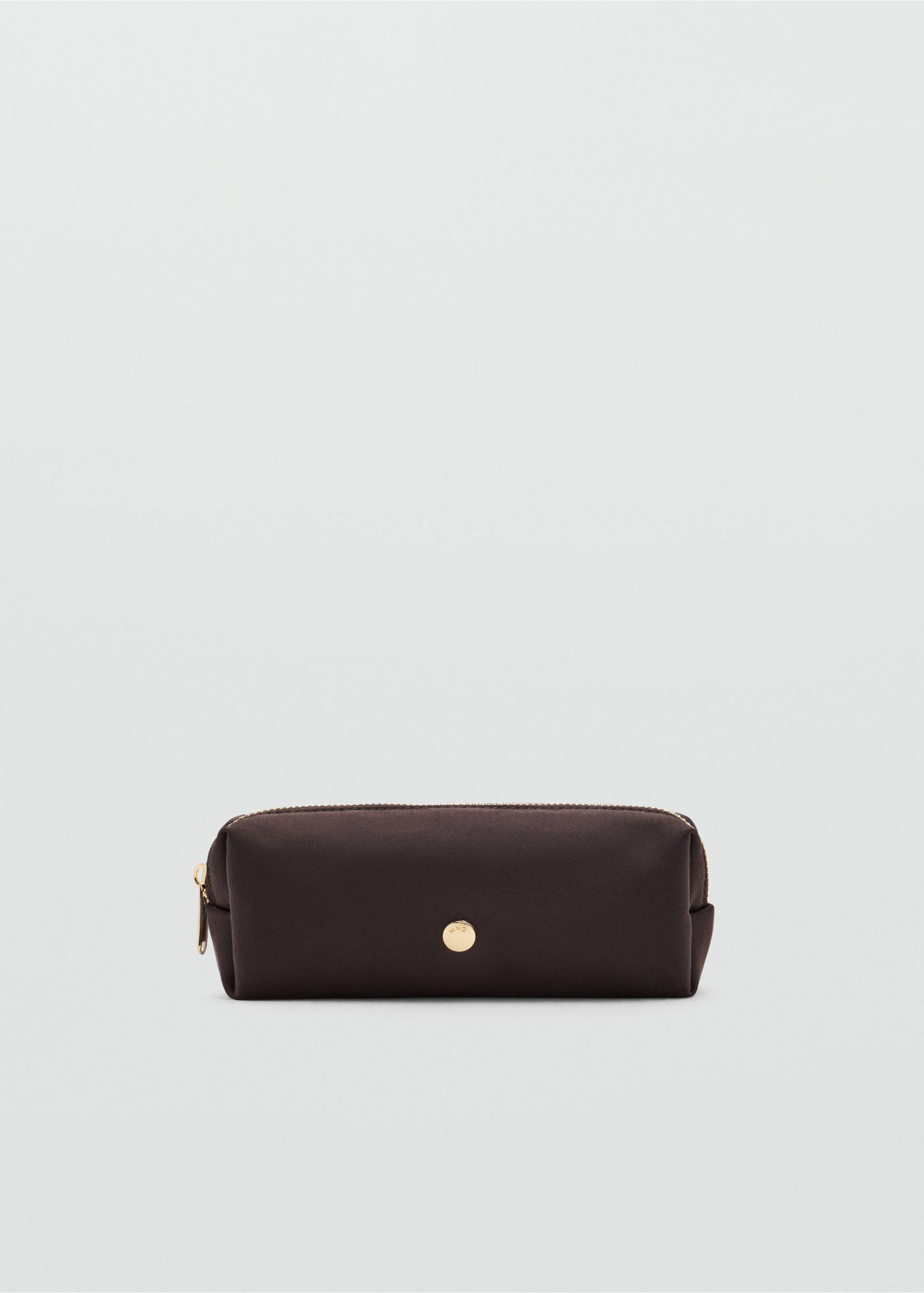 Nylon case with zip - Article without model, Chocolate. Ref: 37064109-00.