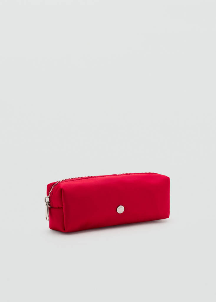 Nylon case with zip — Red