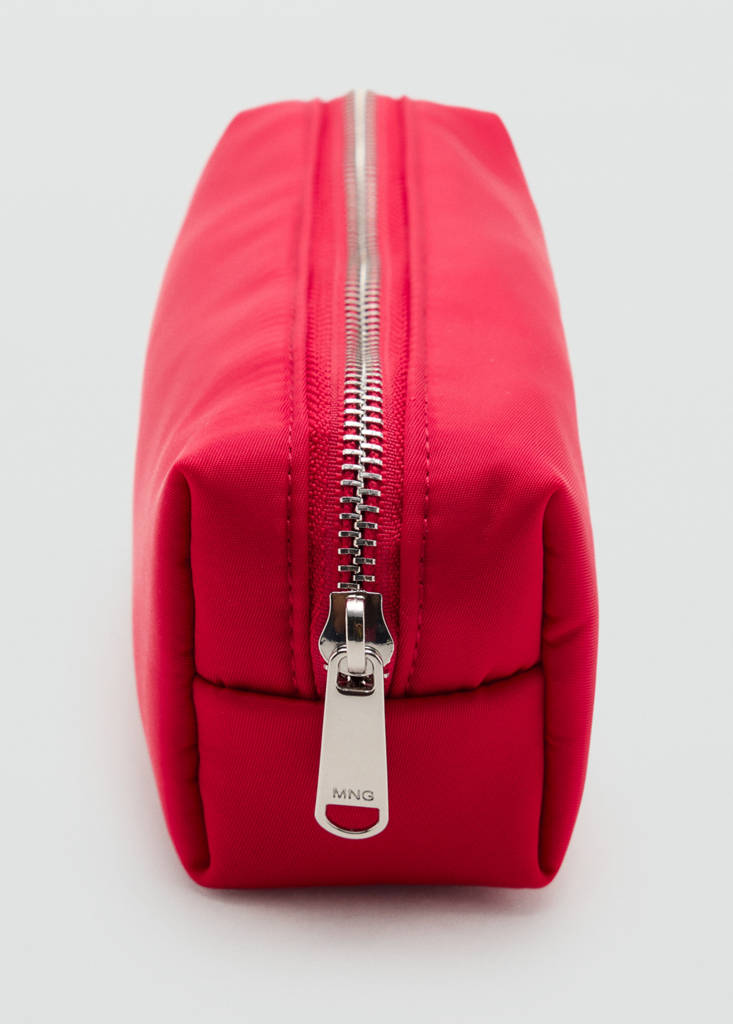 Nylon case with zip — Red