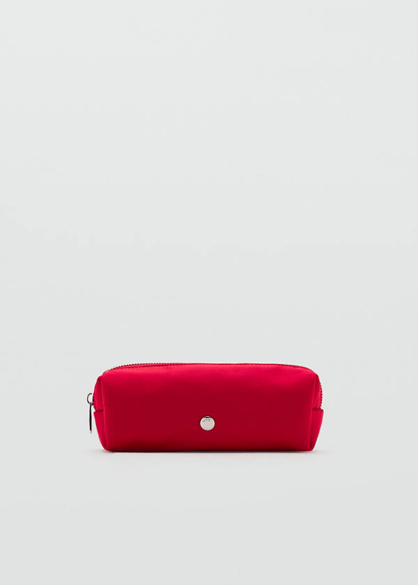 Nylon case with zip — Red