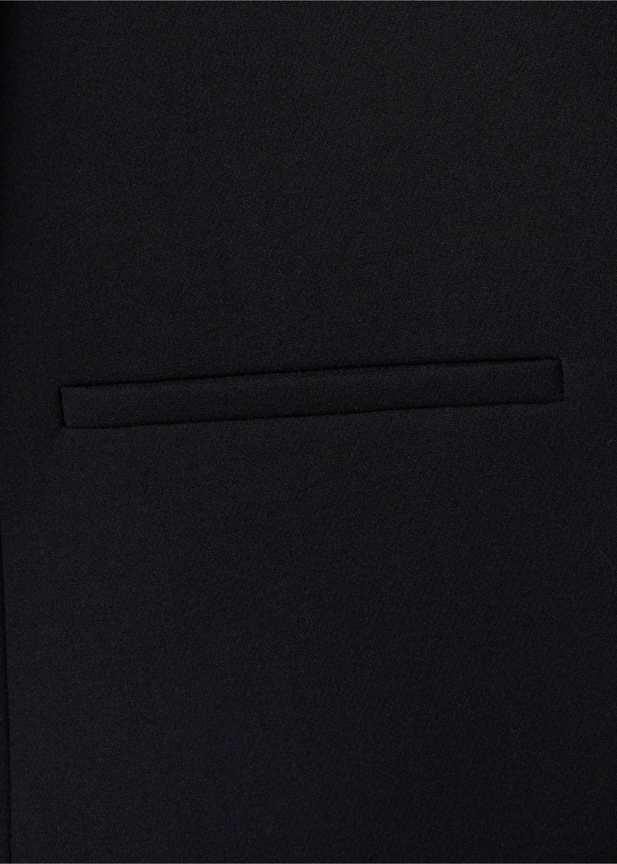 Jacket with jewel-button strip collar - Details of the article 0, Black. Ref: 37064112-00.