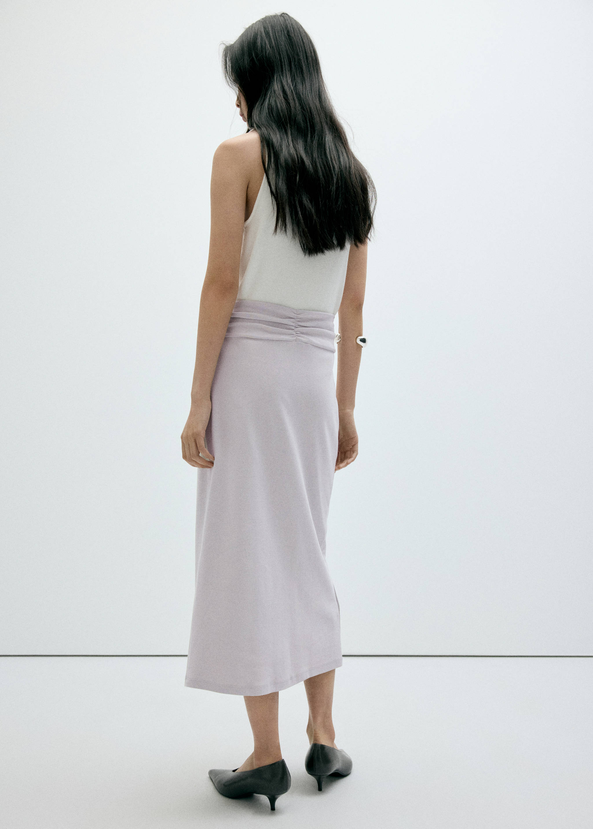 Midi skirt with knot detail - Reverse of the article