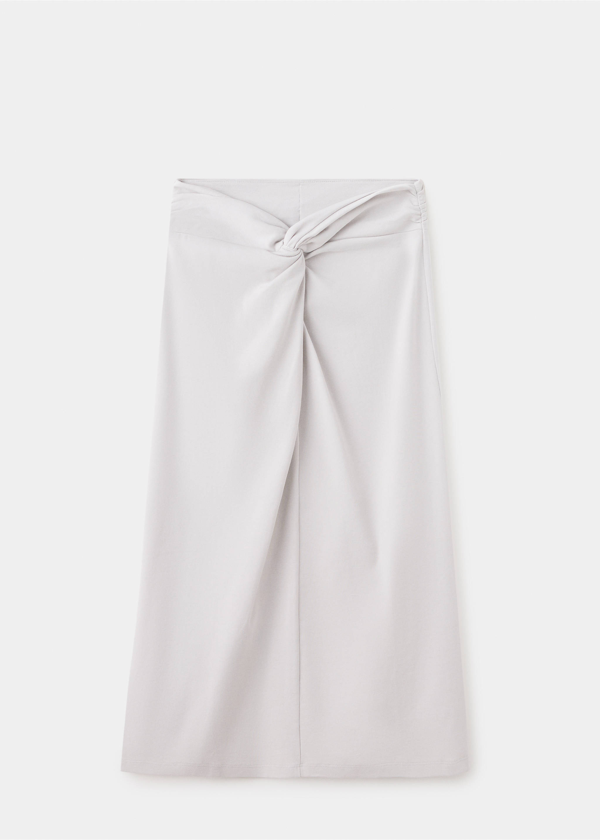 Midi skirt with knot detail - Article without model, Grey. Ref: 37064115-00.