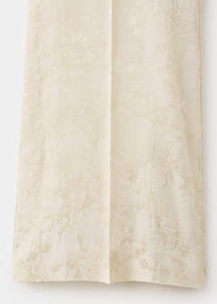 Straight-cut jacquard trousers — Ecru 6