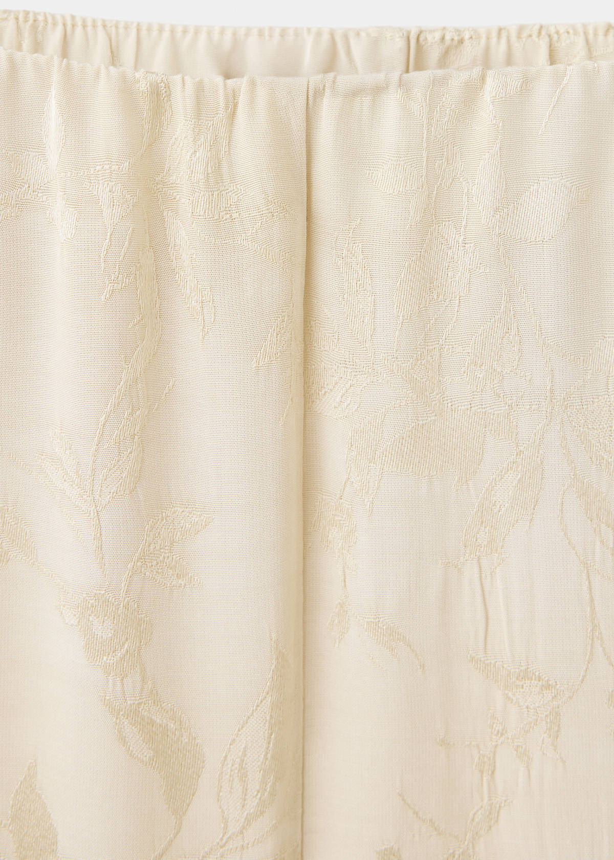 Straight-cut jacquard trousers — Ecru