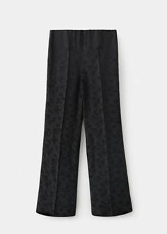 Straight-cut jacquard trousers — Charcoal 4
