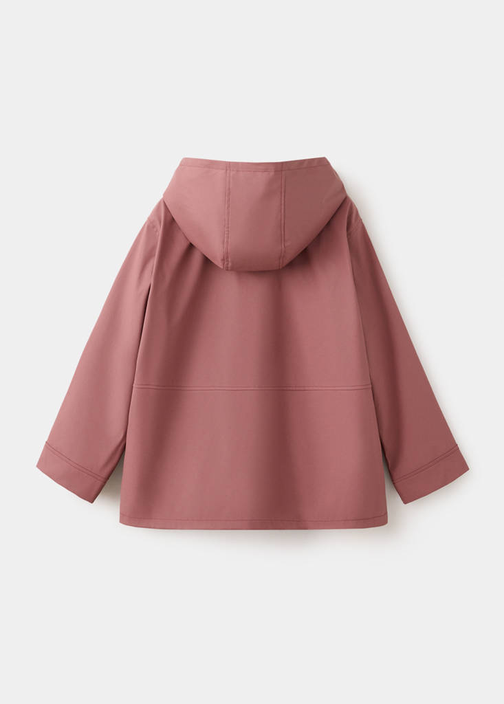 Rubberised jacket with hood — Pink