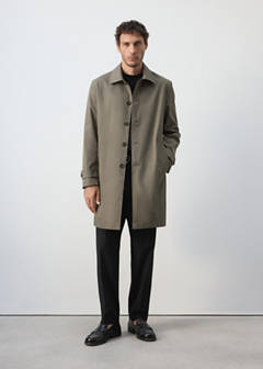 Water-repellent gabardine with pockets — Medium Brown 2
