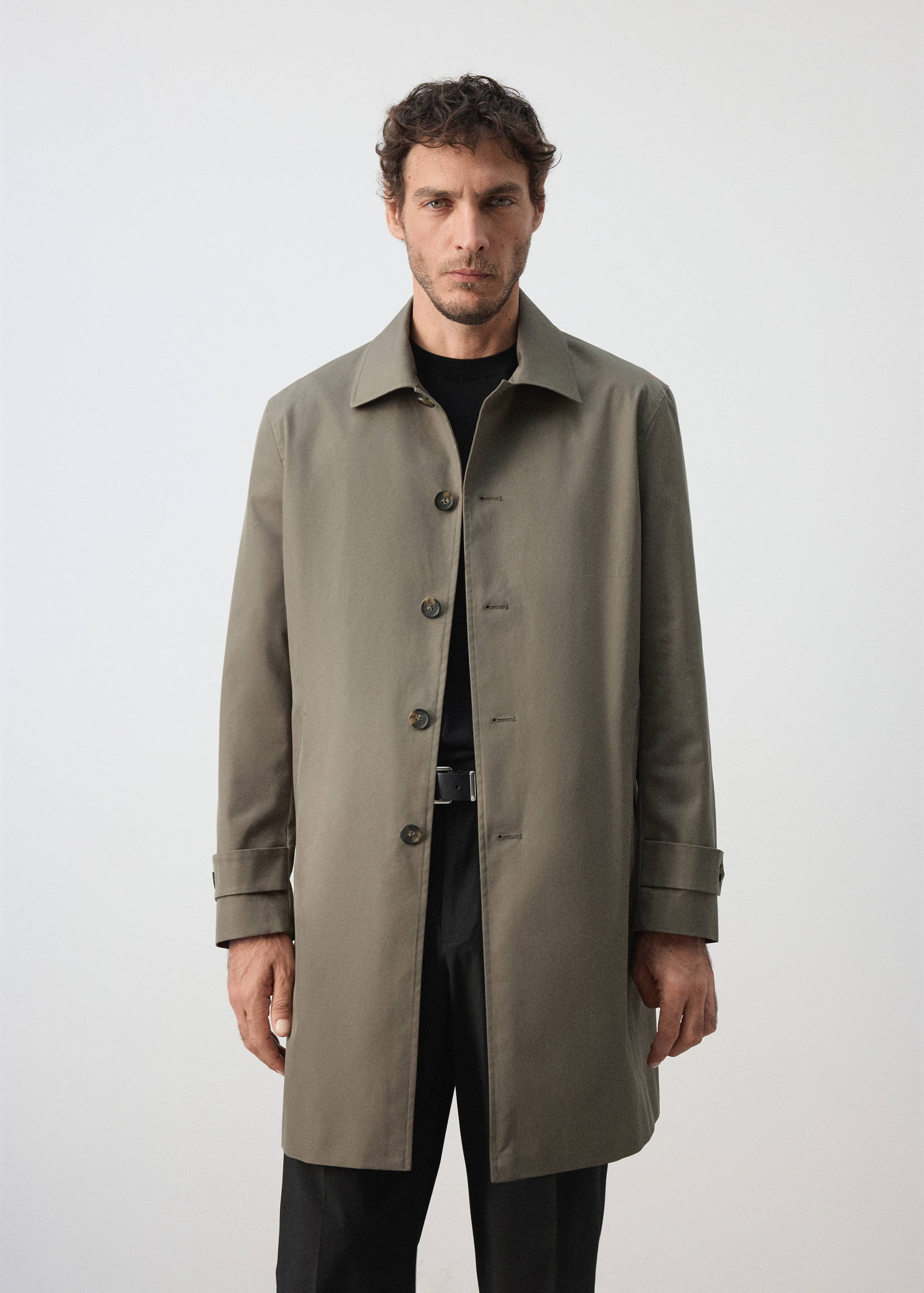 Gabardina water-repellent bolsillos - Plano medio