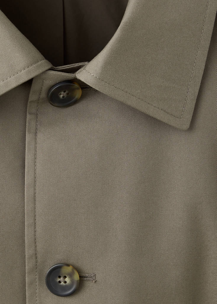 Water-repellent gabardine with pockets — Medium Brown