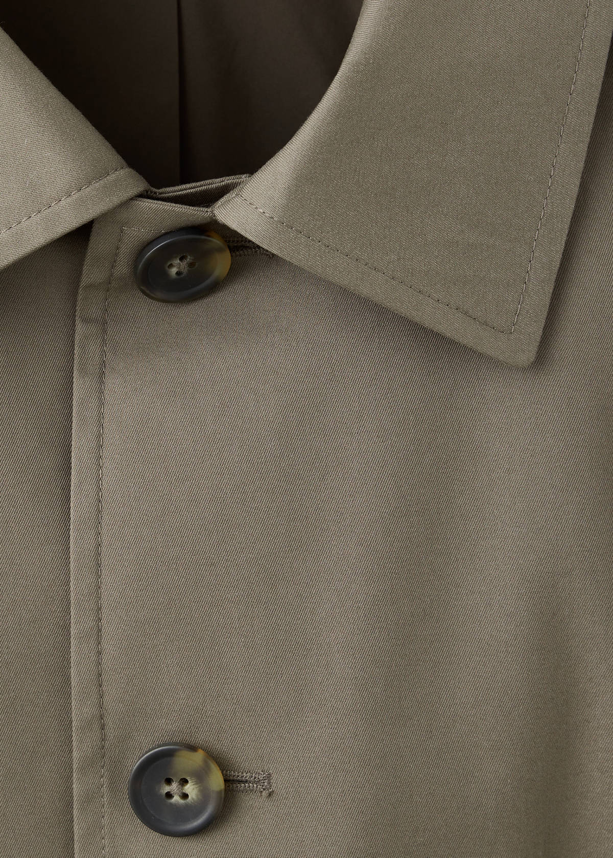 Water-repellent gabardine with pockets — Medium Brown