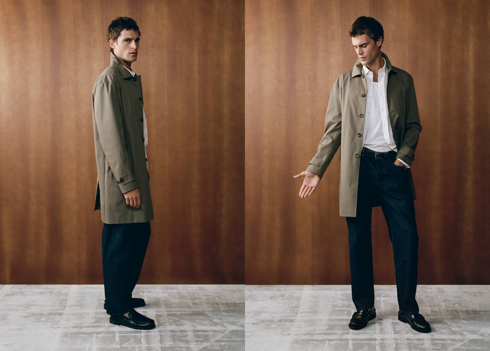 Water-repellent gabardine with pockets - Panoramic plane
