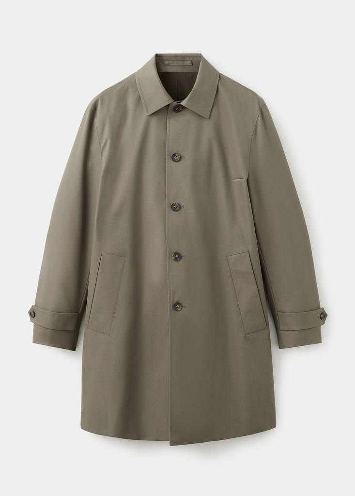 Water-repellent gabardine with pockets — Medium Brown