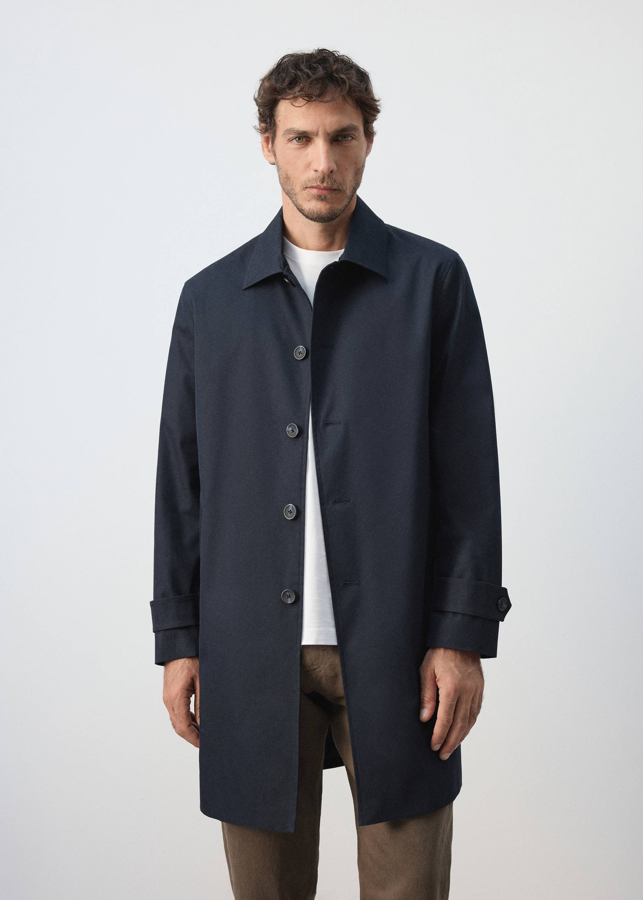 Gabardina water-repellent bolsillos - Plano medio
