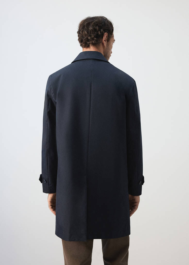 Water-repellent gabardine with pockets — Night Blue