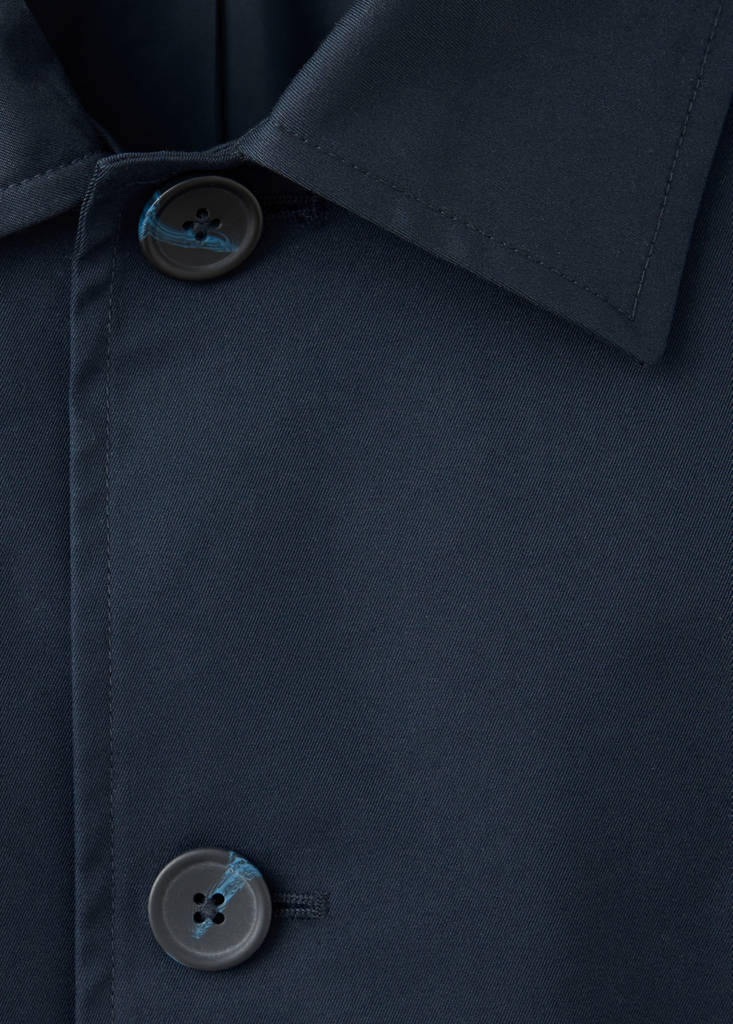 Water-repellent gabardine with pockets — Night Blue