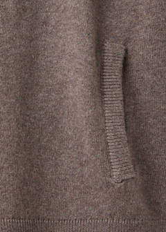 Zipped knit cardigan — Brown 8