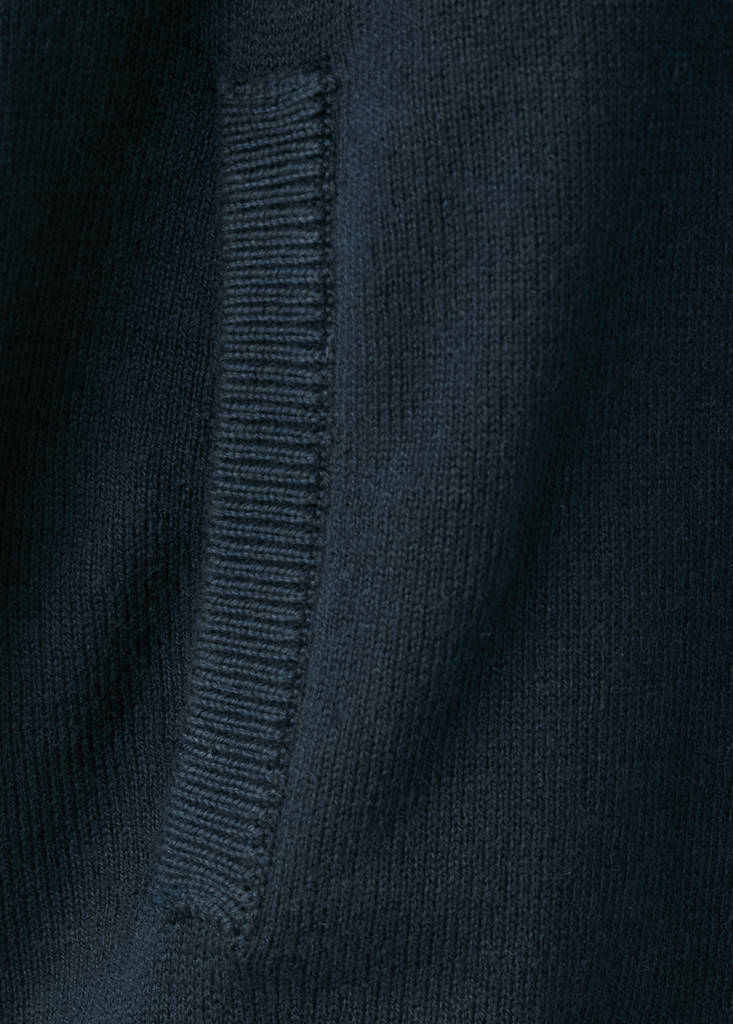 Zipped knit cardigan — Dark Navy