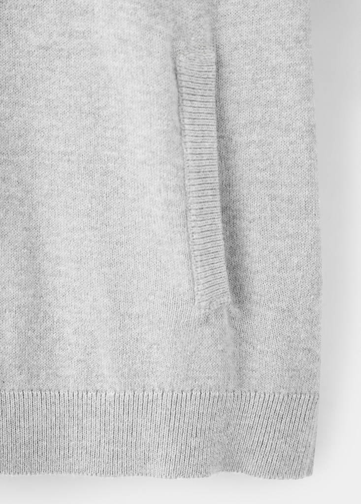 Zipped knit cardigan — Grey