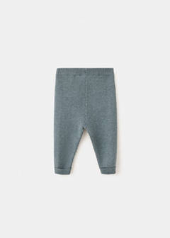 Ribbed knitted leggings — Green 3