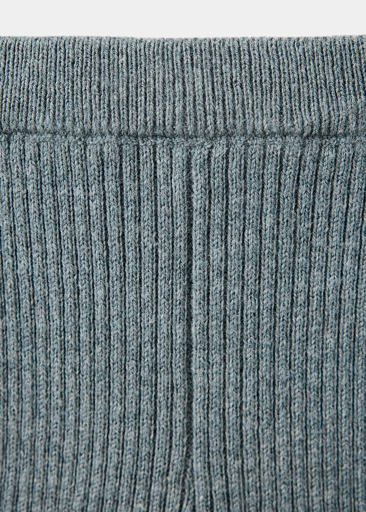 Ribbed knitted leggings — Green