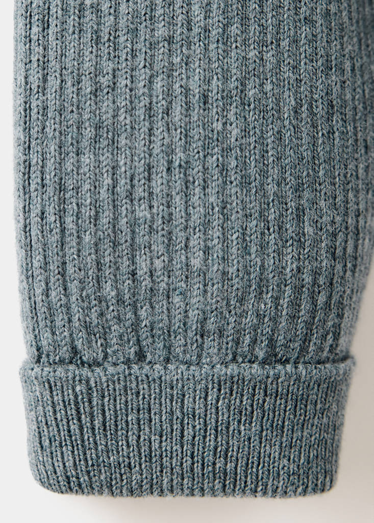 Ribbed knitted leggings — Green