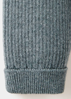 Ribbed knitted leggings — Green 4