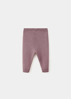 Ribbed knitted leggings — Burgundy 3