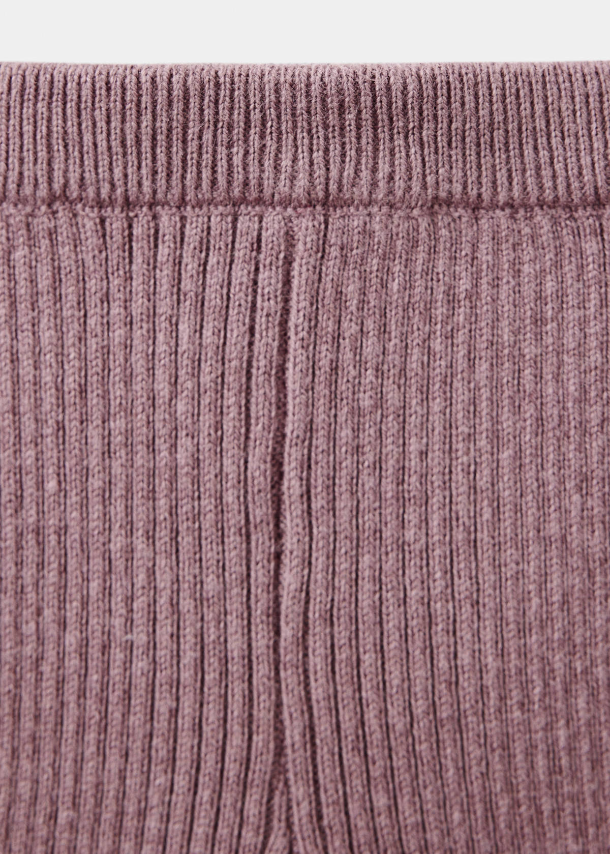 Ribbed knitted leggings — Burgundy