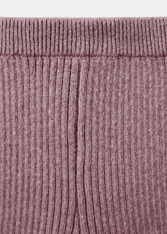 Ribbed knitted leggings — Burgundy 2