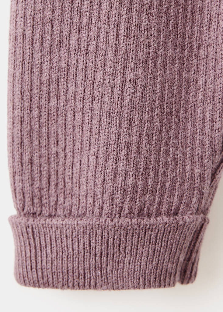 Ribbed knitted leggings — Burgundy