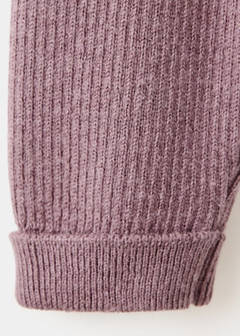 Ribbed knitted leggings — Burgundy 4