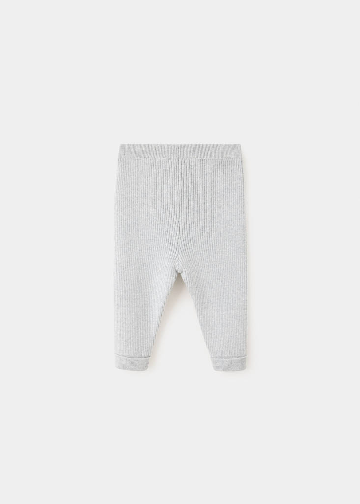 Ribbed knitted leggings — Medium Heather Grey