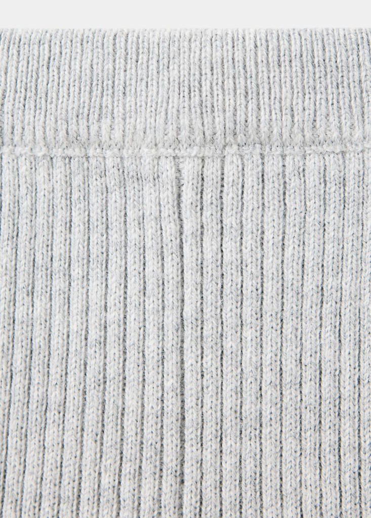 Ribbed knitted leggings — Medium Heather Grey
