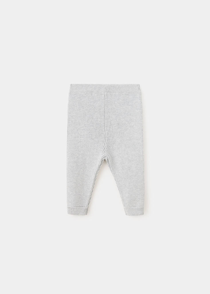 Ribbed knitted leggings — Medium Heather Grey