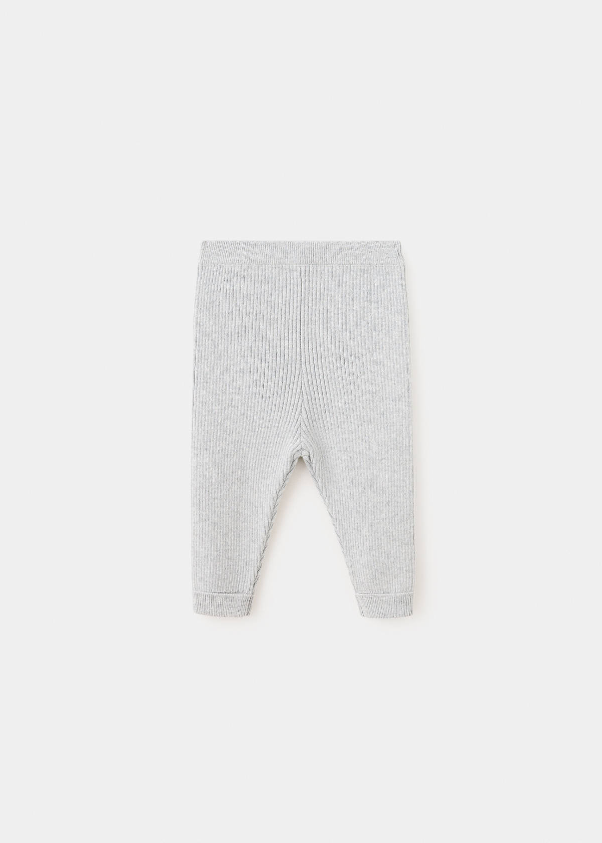 Ribbed knitted leggings — Medium Heather Grey