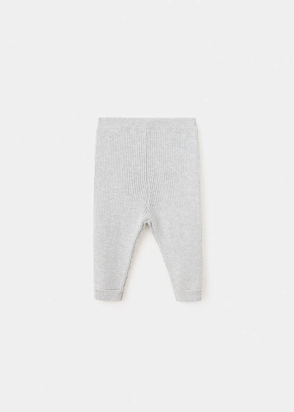 Ribbed knitted leggings — Medium Heather Grey