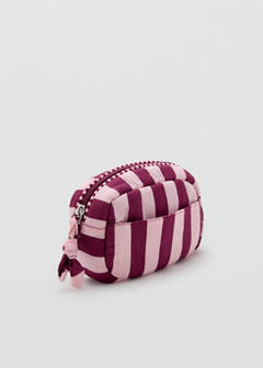 Striped cotton toiletry bag — Pink 2